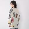Mokaona Women's Stylish Loose-Fit Jacquard Wool Sweater