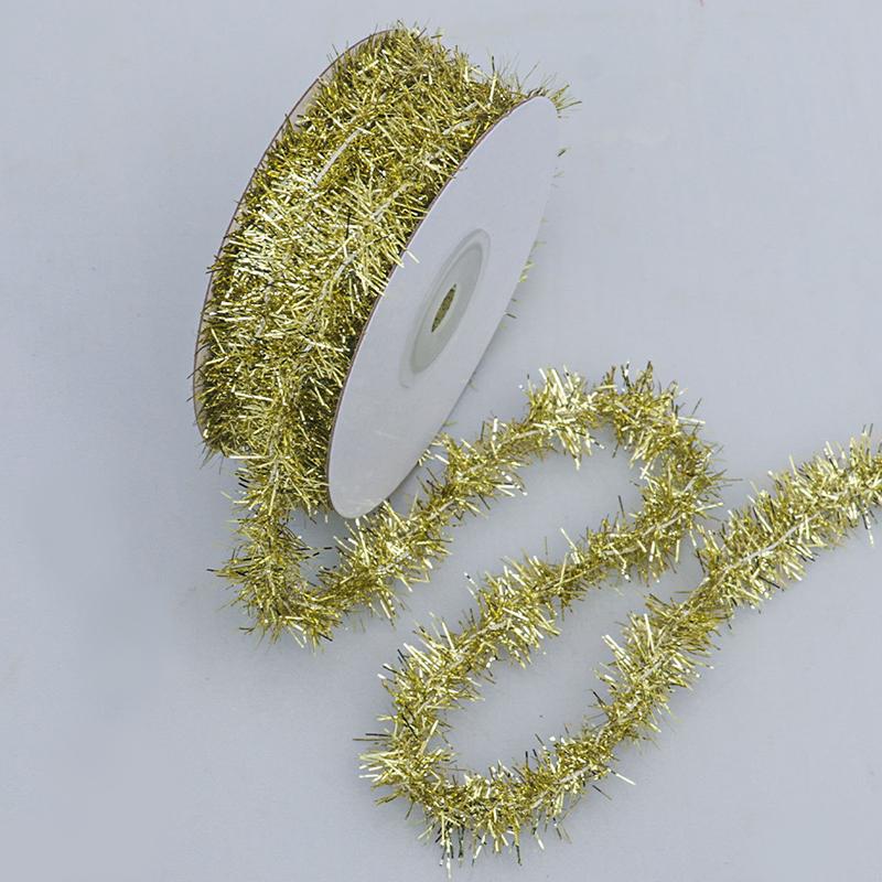 1Roll DIY Polyester Hanging Wreath Xmas Tree Decor Rainbow Color Ribbon Christmas Party Supplies Home Decor Wedding Decoration