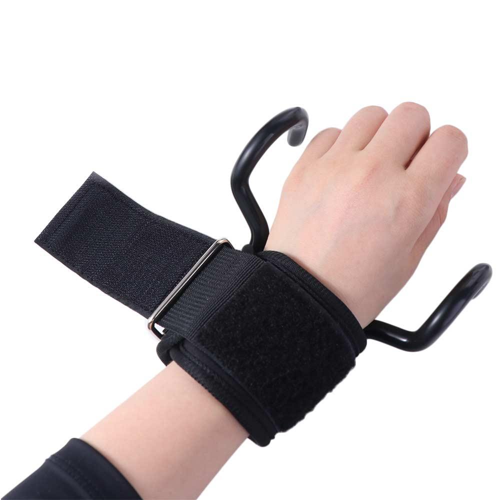 1 PC/Pair Pull-up Weight Lifting Grip Hook Non-Slip Adjustable Auxiliary Power Wrist Guard 1 Pair Auxiliary