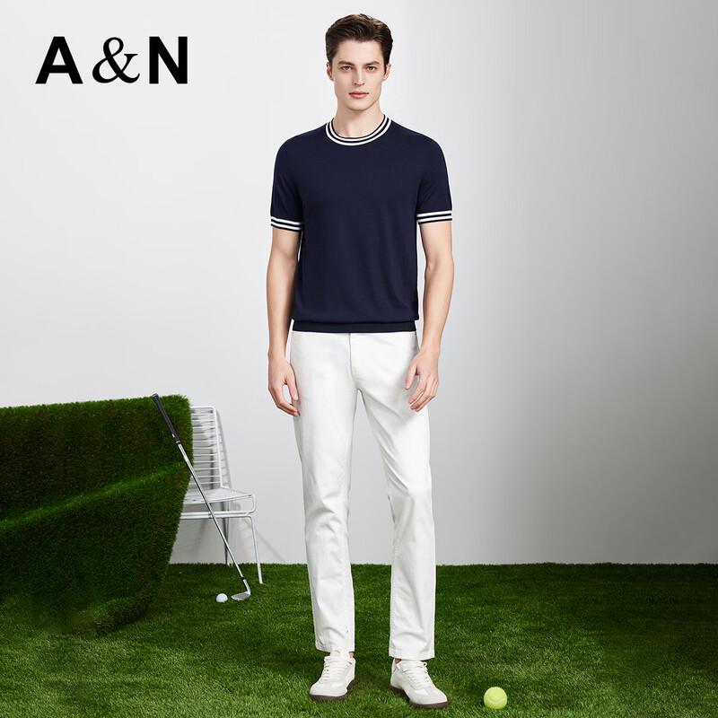 Antonio Men's Mulberry Silk Lyocell Blend Short Sleeve T-Shirt