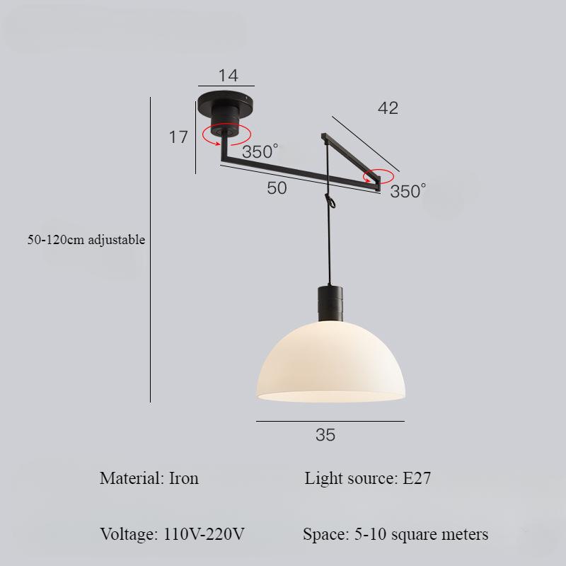 Displacement Expansion Restaurant Pendant Lamp Bauhaus Living Room Bedroom Board Chandeliers Nordic Modern Home Decor LED Lights