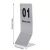 10pcs Double Sided Table Number Props Stainless Steel Metal Table Markers Table Cards  Restaurant