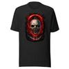 Sealed | Gothic Mask T-Shirt | Red Dark Art Graphic Tee | Macabre Unisex Shirt