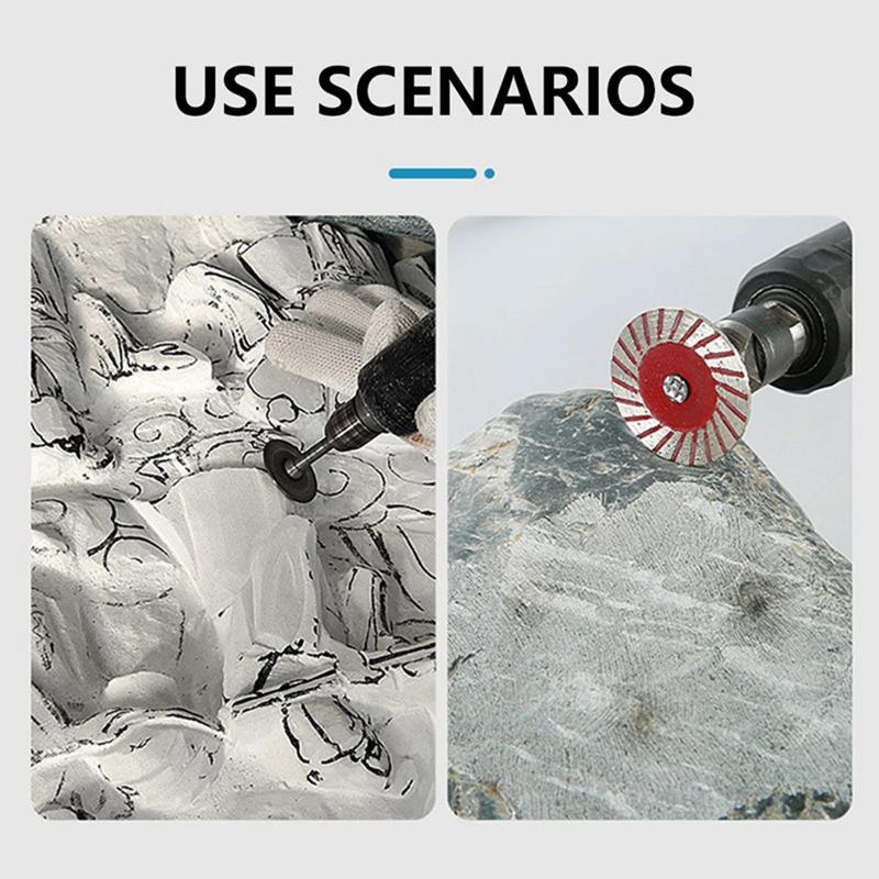 40mm Stone Carving Blade Engraving Diamond Saw Blades Dry Cutting Disc Grinding Wheel 6mm Shank for Stone Ceramic Porcelain Tile