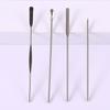4Pcs Nail Art Stirring Rod Tool Stainless Steel Powder Liquid Gel Polish Spoon Spatula Foundation Mixing Tool