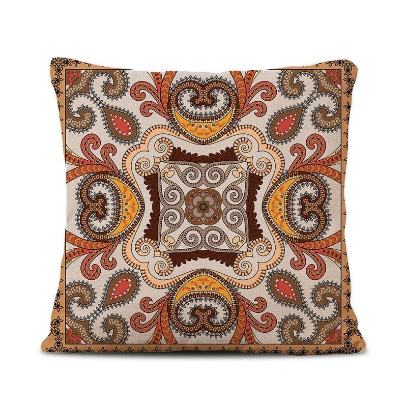 Retro Persian Style Turkish Waist Pillow, Luxury Ethnic Palace Style B&B Hotel Model Room Decoration Sofa Pillow