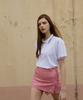 KANDINI White Jacquard Logo Polo Shirt