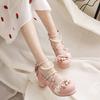 Original Princess Yana LO Lolita Shoes Large Size Bow Student Pearl Round Head Thick Heel Fairy Single Shoes