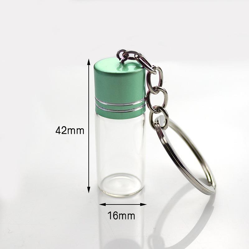 

Mini Wishing Bottle Keychain For Diy Decoration Craft Glass Bottle Pendant Women Bag Charm as the picture