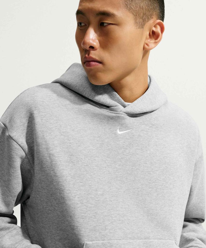NIKE Solo Fleece Pullover Hoodie M - Dark Grey Heather:Sail / Ix1927-063