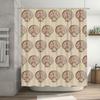 Seashell Printed Shower Curtain Bath Decor Home Decoration Waterproof Fabric 180 x 205cm