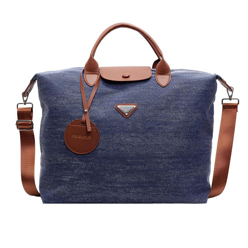 New Denim Travel Bag Large Capacity Women's Tote Bag High-end Fitness Storage Bag Business Trip Casual Fashion Bag