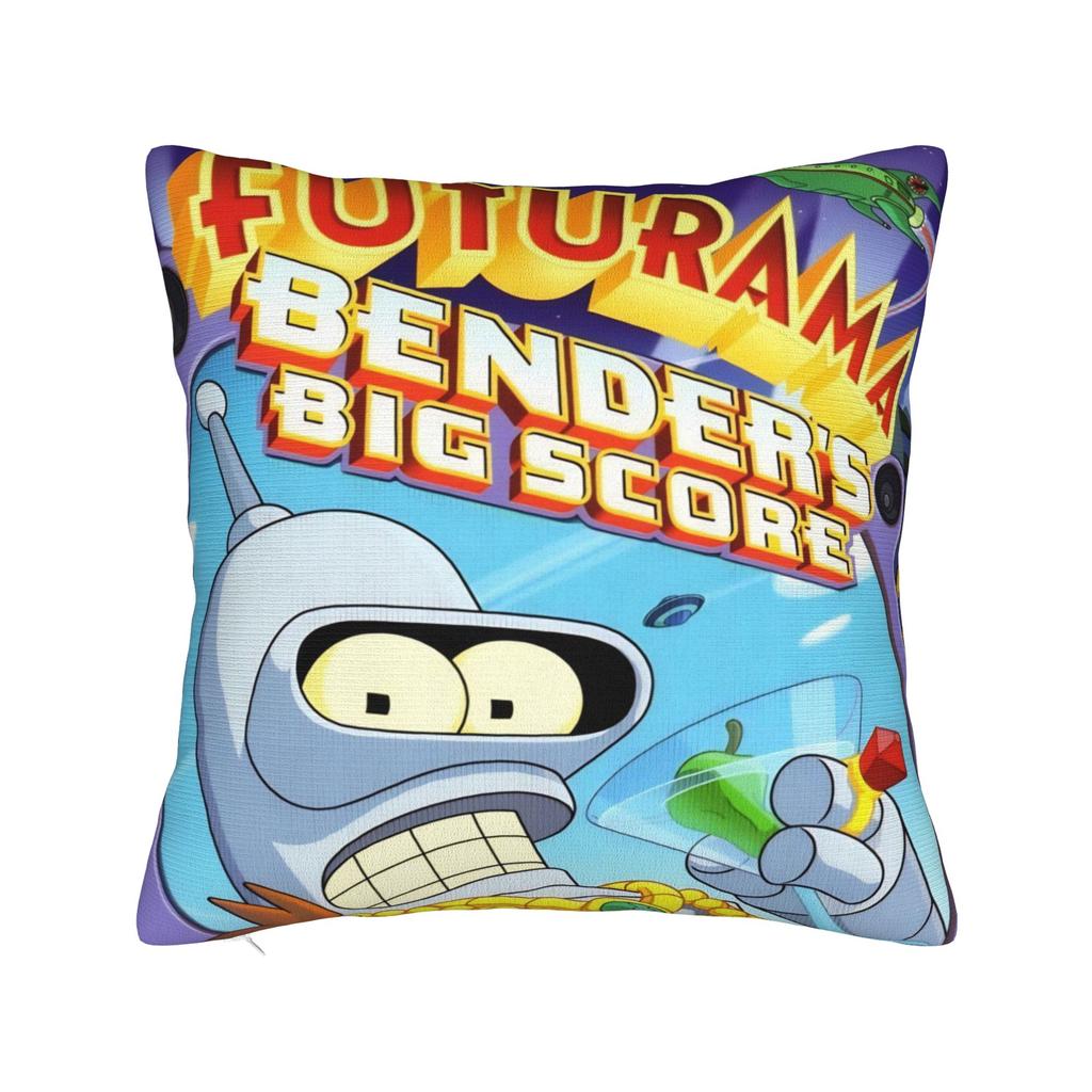 Futuramas Cartoon Comic Pillowcases Merch Soft Cushion Cover Gift  Pillow Case Cover Living Room Multiple Sizes