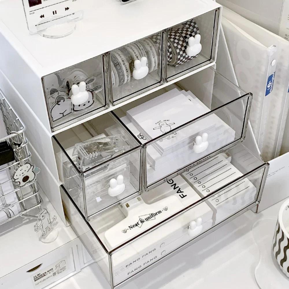 Kawaii Ins Organizer Schreibtisch Schublade Freie Kombination Aufbewahrungsbox Kunststoff Haarnadel Make-up Kosmetik Schreibtisch Aufbewahrungs Organizer Regal