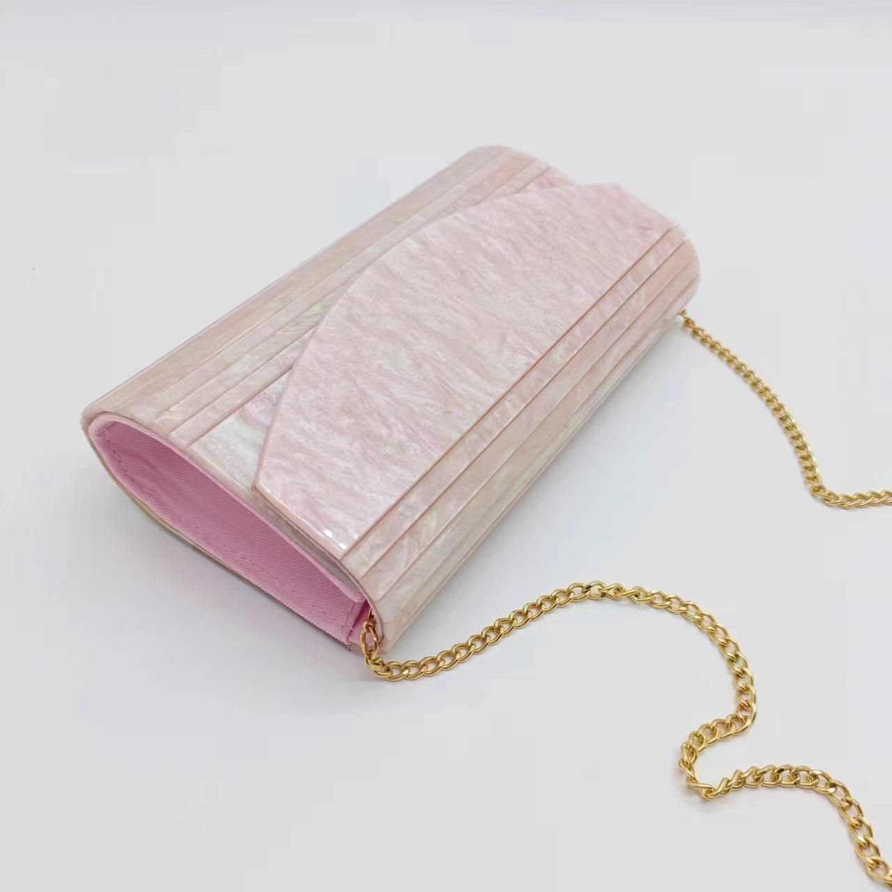 

Acrylic Handbag Patchwork Pink Party Striped Bag Crossbody Clutch Wedding Evening Sac a Mains Femme Wallet for Women Luxury Bags 20.5x12.5x5cm