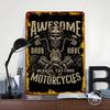 Awesome Dads Motorcycles Tinplate Poster Customized Wall Art Vintage Retro Metal Signs for Coffee Bar Accessories Room Ornaments