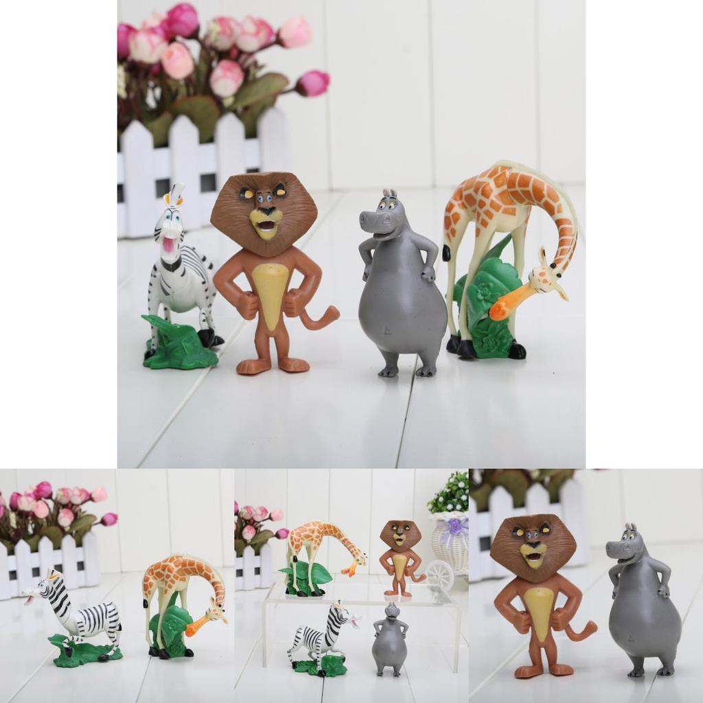Collectible Madagascar Movie Action Figures Mini Dolls For Collection And Decoration Safe Material
