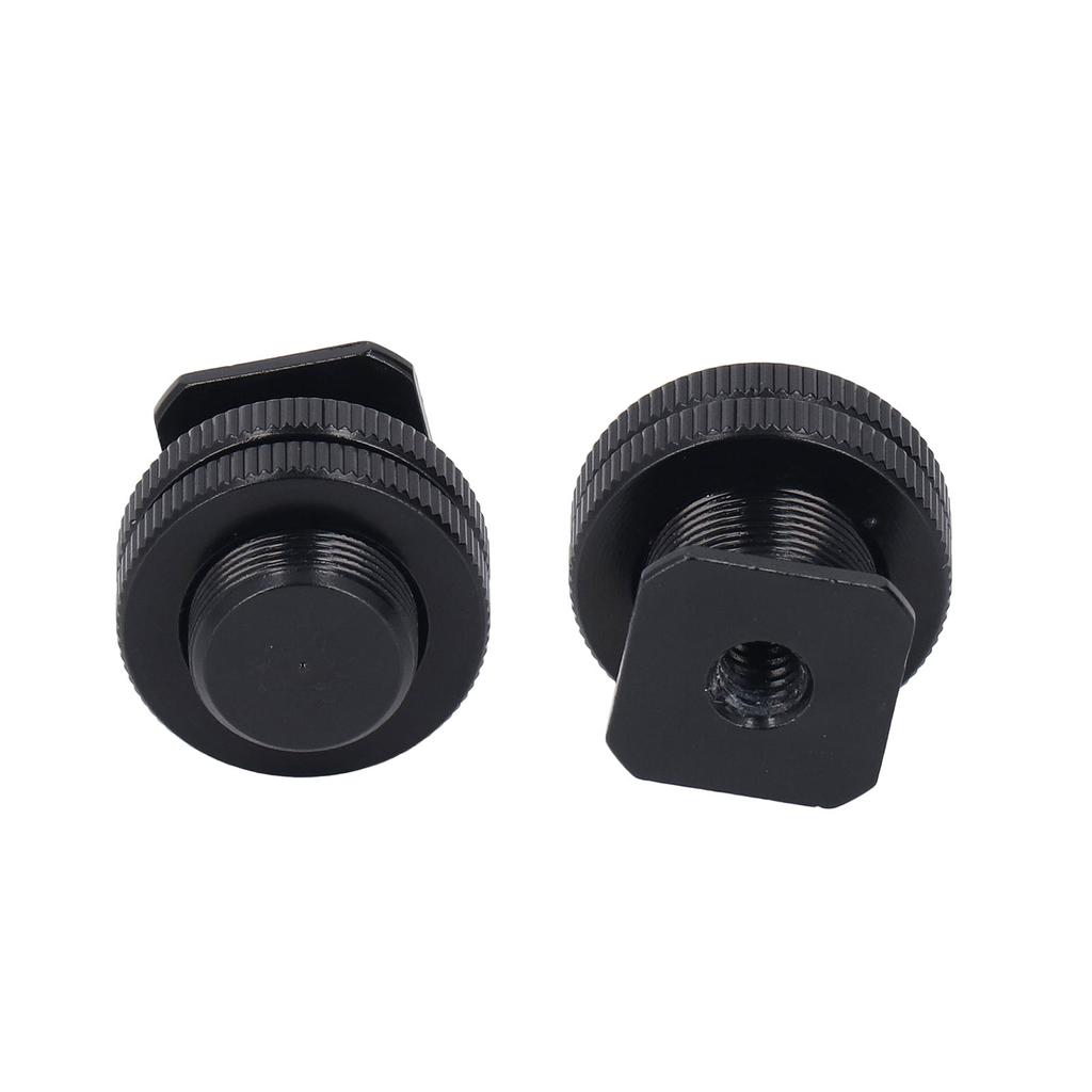2pcs Microphone Stand Mount Converter Screw 58 to 14 Thread Screw Hot Shoe Mount Adapter for Mic