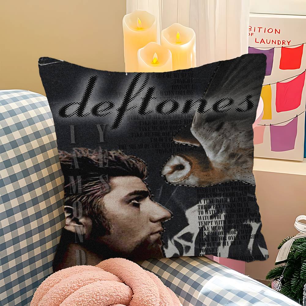 Classic Band D-Deftones Office Cushion Pillowcase Car Cushion Cover45X45CM Lumbar Pillowcase Sofa Pillowcover