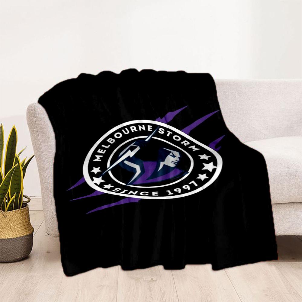 Coperte con logo della squadra Melbourne Storm Adatte per divani, viaggi, soggiorni anche un buon regalo per amici e familiari Adatte a tutte le stagioni.