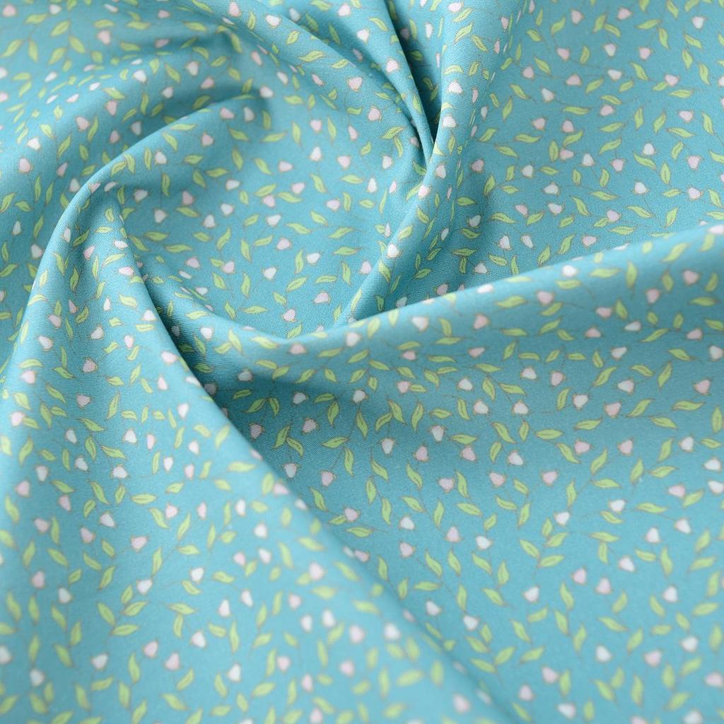 145cm Wide Floral Cotton Poplin Fabric - 40S Pure Cotton for DIY Clothing