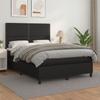 Vidaxl Continental Bed With Mattress, Black, Faux Leather 140X190 Cm