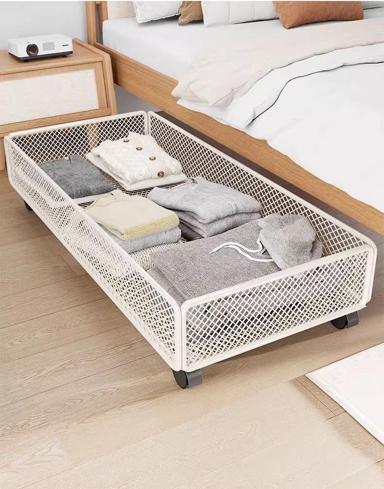 Aufbewahrungsbox für unter dem Bett mit Rädern - Flacher Organizer Schubladen-Typ für Kleideraufbewahrung