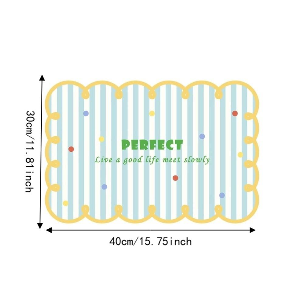 Irregular Wavy Edge Kitchen Countertop Pad Dopamine Water Absorbent Table Mat
