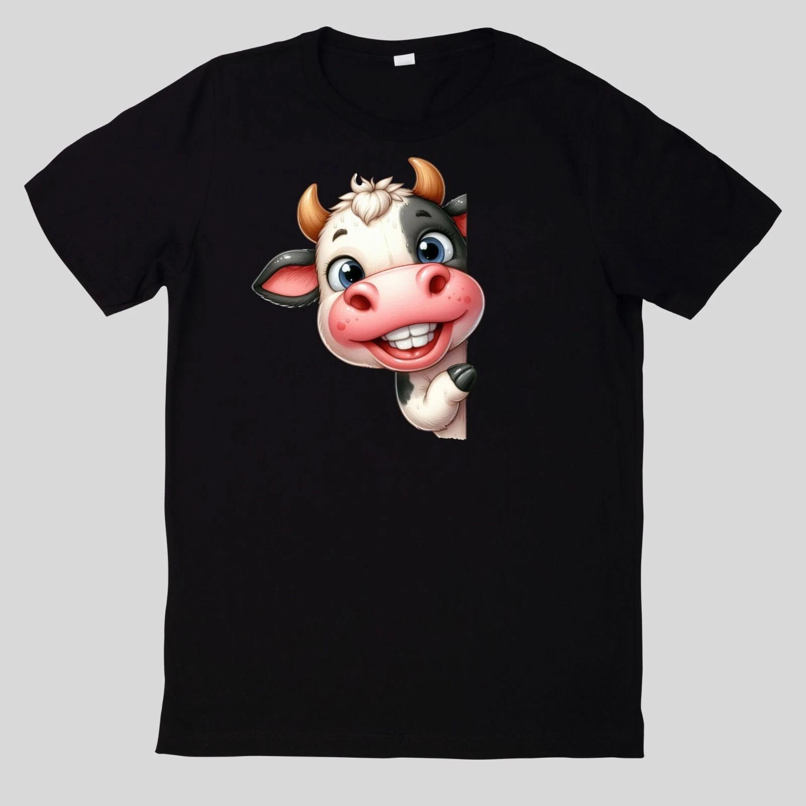 T-Shirt Lustige Tiere, die um die Ecke spähen Lustig Cartoon S