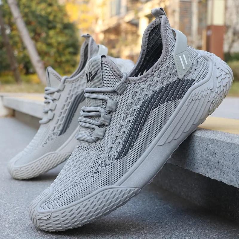 Spring and Summer New Mesh Knitted Breathable Men's Shoes, Sports Running Shoes, Work Men's Sneakers Men  Designer Sneakers