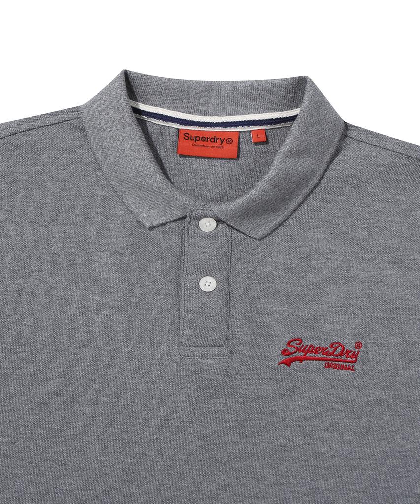 Syupeodeulai Vintage Logo Polo Shirt Melange Grey Sdmiqap60Mgr
