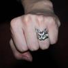 Pack of 3 Unisex Engagement Jewelry Hairless Cats Rings Set Unique Finger Rings Set Alloy Texture Perfect for Woman Man