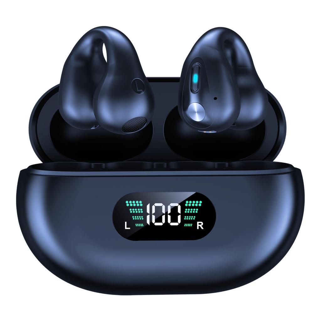 Open-Ear Smart AI Bluetooth Headset with Digital Display for Sports and Business