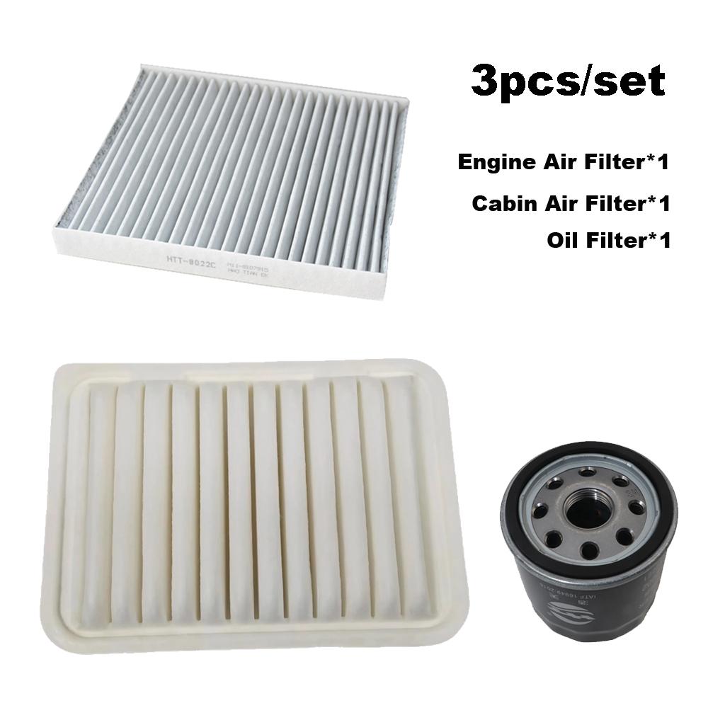 

3pcs Filter Set For Lifan X50 1.5L 2014 2015 2016 2017 2018 2019 2020 AC Cabin Engine Air Oil Filter 530 Accessories Spare Parts 3pcs Filter Set