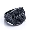 Viking Stainless Steel Ring Anchor Compass Tree of Life Nordic Viking Rune Wolf Ring for Men Women Fashion Hip Hop Punk Boyfriend Jewelry