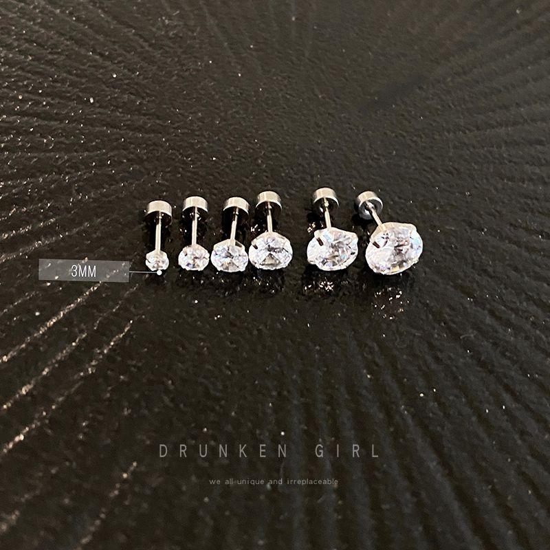 

Спите, не нужно снимать женские модные серьги-пусеты из медицинского титана 3mm single