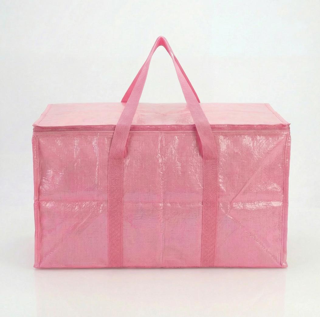 Waterproof Thickened Transparent Woven Quilt Bag, Large Capacity for Packing & Moving 69x35x38cm розовый