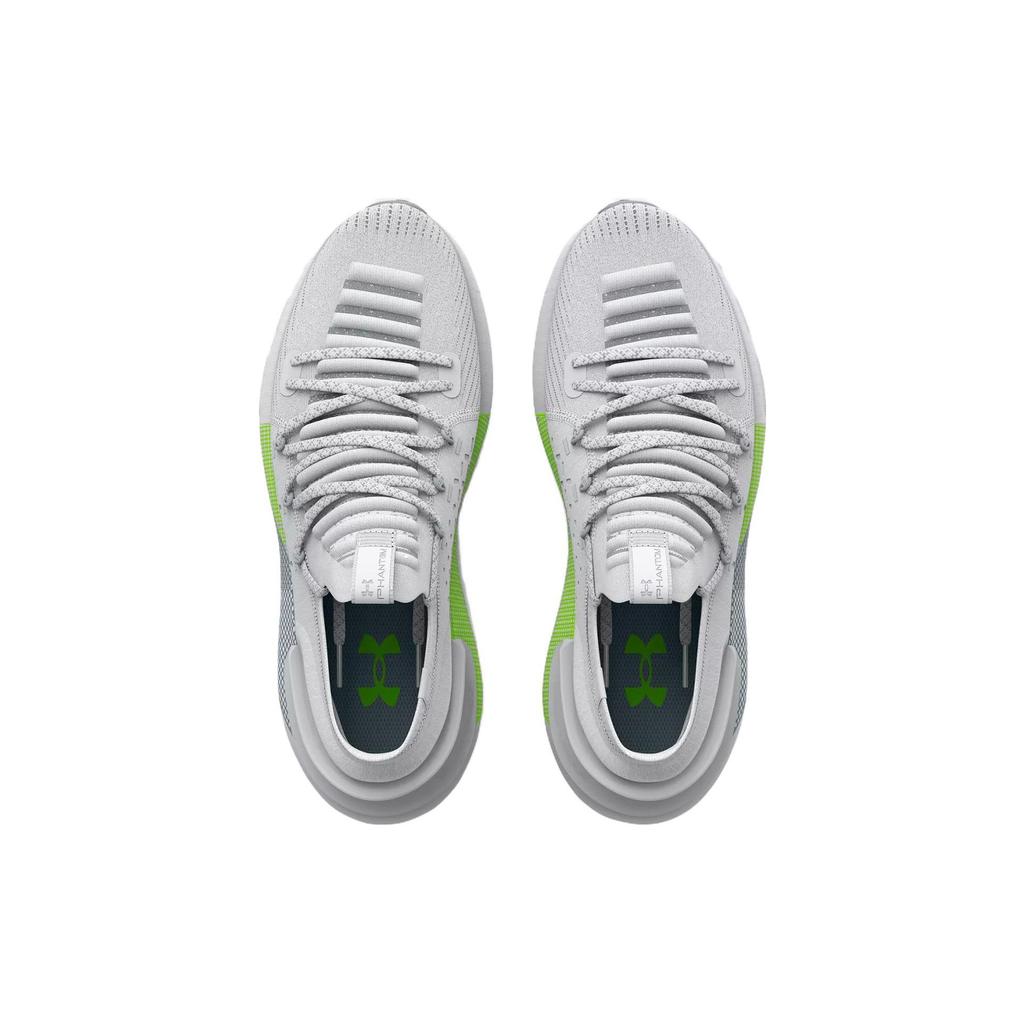 Under Armour HOVR Phantom 3 Grey Mist Lime Surge Men Sneakers 3025516-101