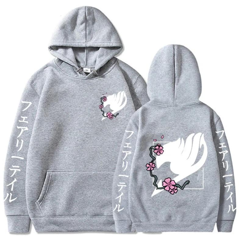 Anime Fairy Tail Clothes Autumn Fleece Manga Hoodies Casual Loose Sweatshirt Long Sleeve Streetwear Unisex Pullover