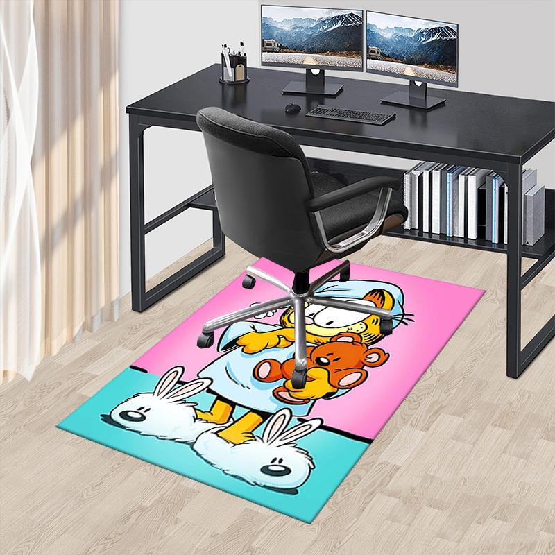 

1pc Garfield Anime Cartoon Design Office Chair Mat Non-Slip Carpet for Home Decor, Living Room, Bedroom, Game Room, Dormitory, Holiday Gift, Universal 60cm by 90cm