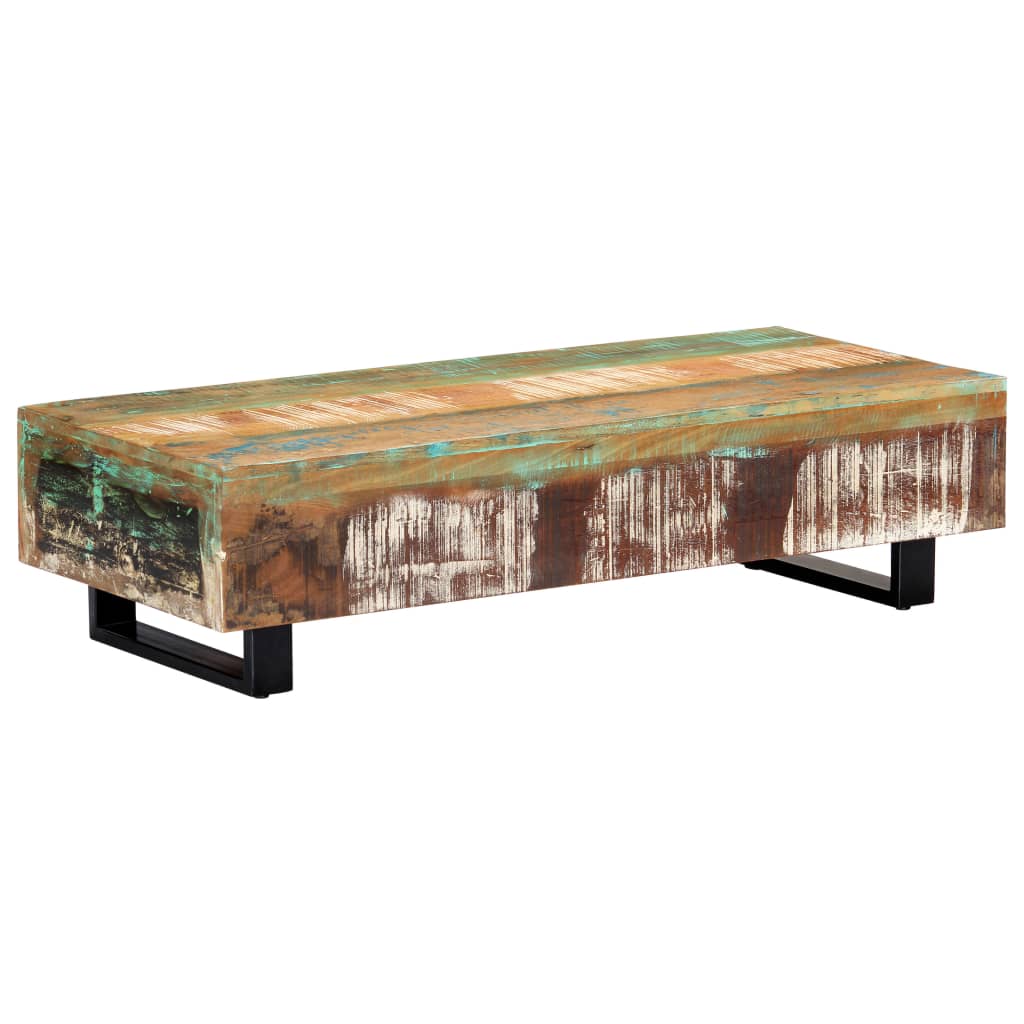 Coffee Table 120x50x30 Cm Solid Reclaimed Wood and Steel