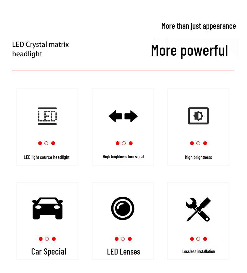 98-07 Toyota Land Cruiser LC100 LED Projector Headlight Assembly
