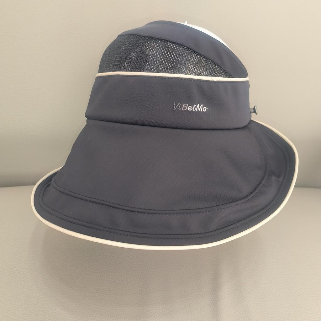 Empty top sun protection hat women's summer cold silk cool feeling large brim UV protection sun hat outdoor beach leisure versatile