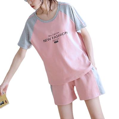 Damen Casual Sportanzug Sommer Sportbekleidung Kurzarm + Shorts Zweiteiliges Set
