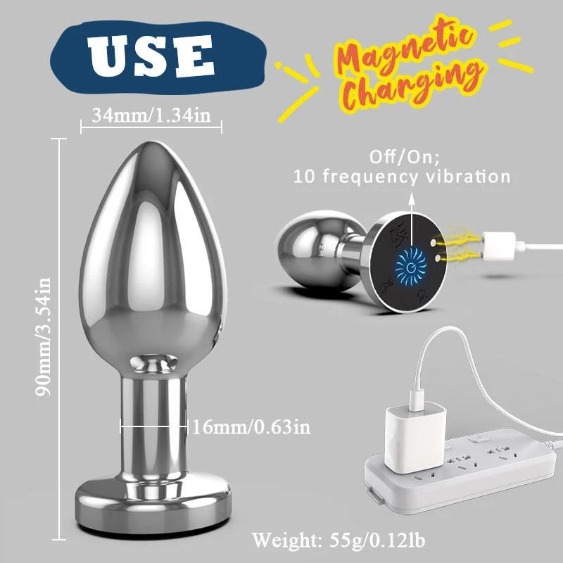 Anal Vibrator Male Wireless Butt Plug Remote Control Prostate Massager Female Clit Stimulator Masturbator Sex Toy for Couple