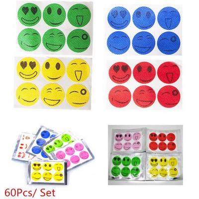 60pcs/Lot Smiley Insect Mosquito Repellent Stickers Patches Citronella Oil Mosquito Killer