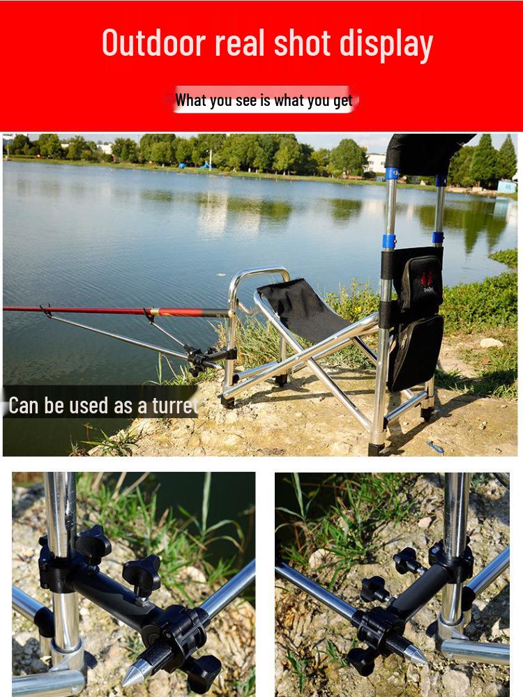 Multi-Functional European Fishing Chair Umbrella and Rod Holder Stand