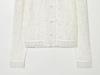Elegant French Design Women's Lace Crochet Blouse with Stand Collar and Frog Button Detailing
