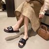 Fashion Women's Flat Slippers 2025 Summer Fashion Fringe Outdoor Soft Sole Beach Shoes Lightweight Comfortable Non Slip Casual Sandals