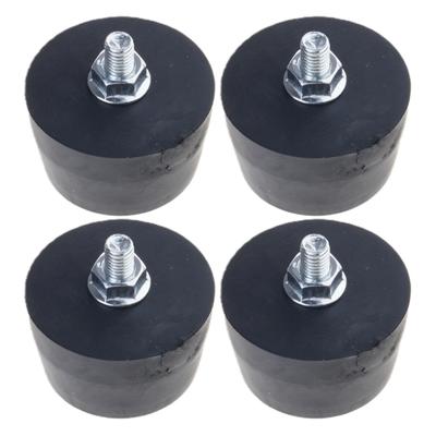 8mm Gewinde Packung mit 4 Schwerlast Gummi Vibrationsdämpfungsfüße für Luftkompressor Pumpen Geräuschreduzierung Stabilität Anti-Rutsch Stoßdämpfende Matte